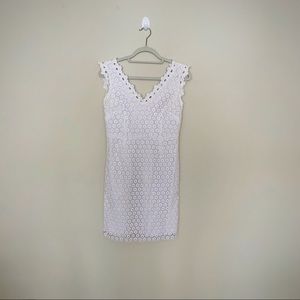 Lilly Pulitzer | White Eyelet V Neck Dress